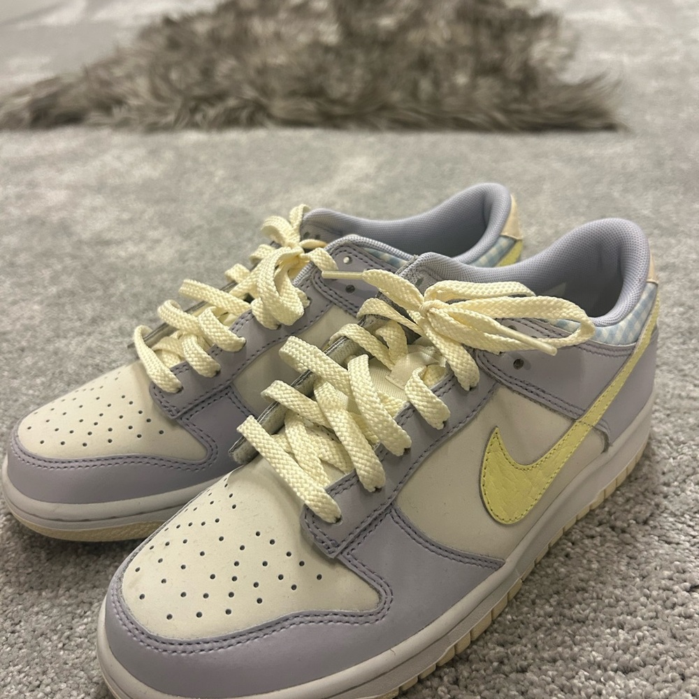 Nike White, Lavender and Yellow Sneakers